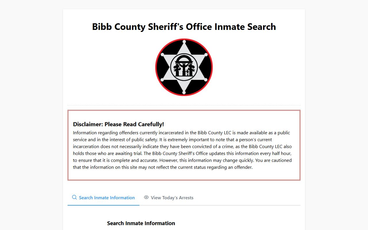 Bibb County released inmates Sheriff inmate search portal