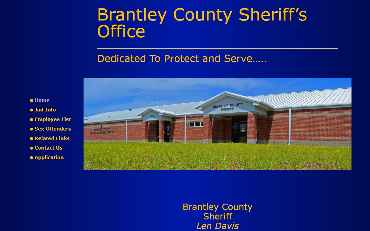 Brantley County released inmates Sheriff Office website