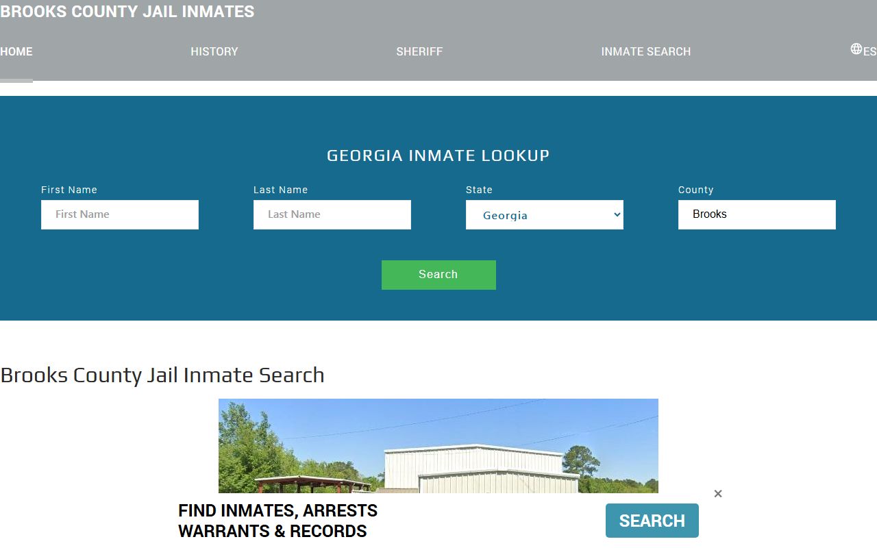 Brooks County released inmates online jail roster page