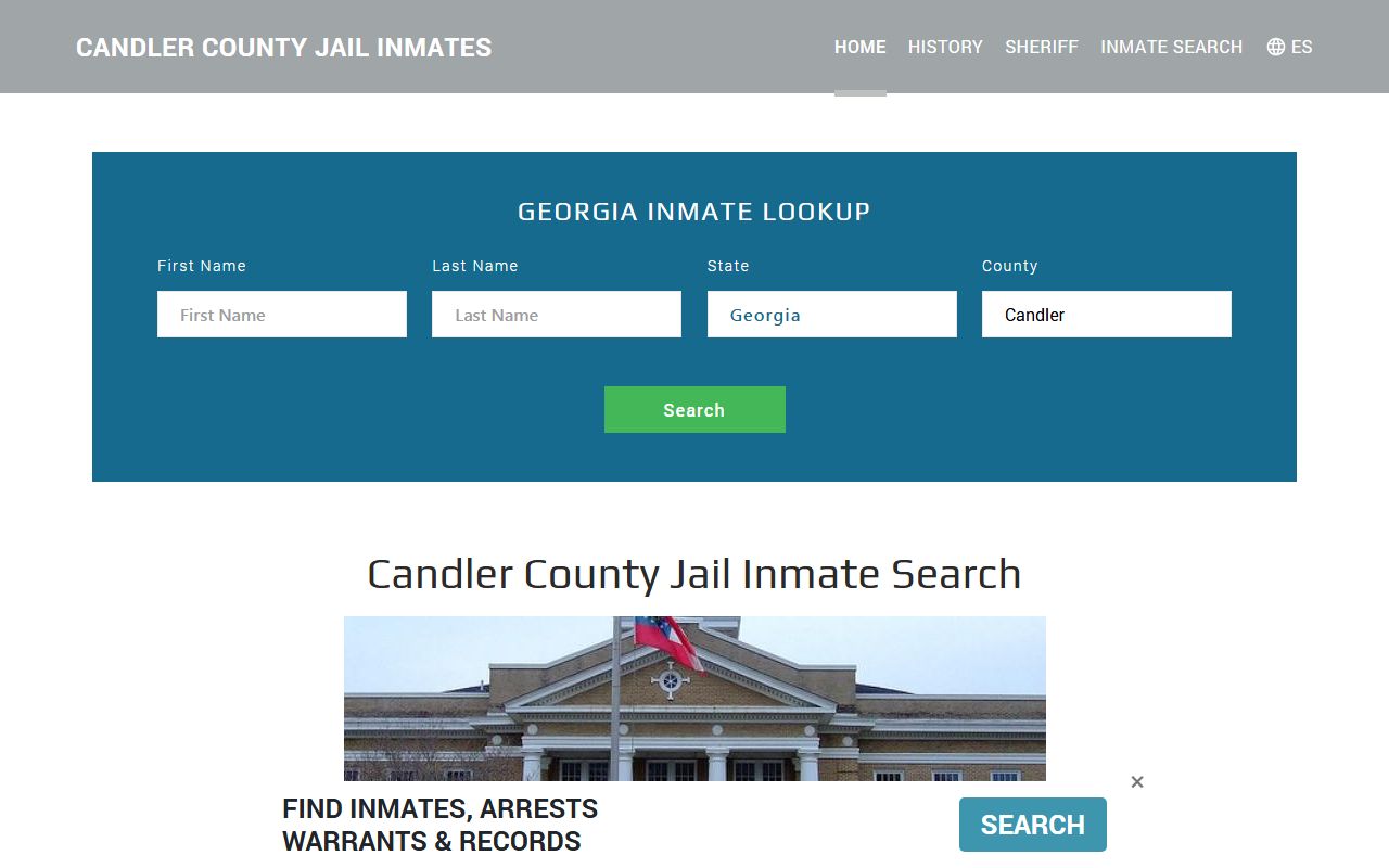 Candler County released inmates jail roster search page