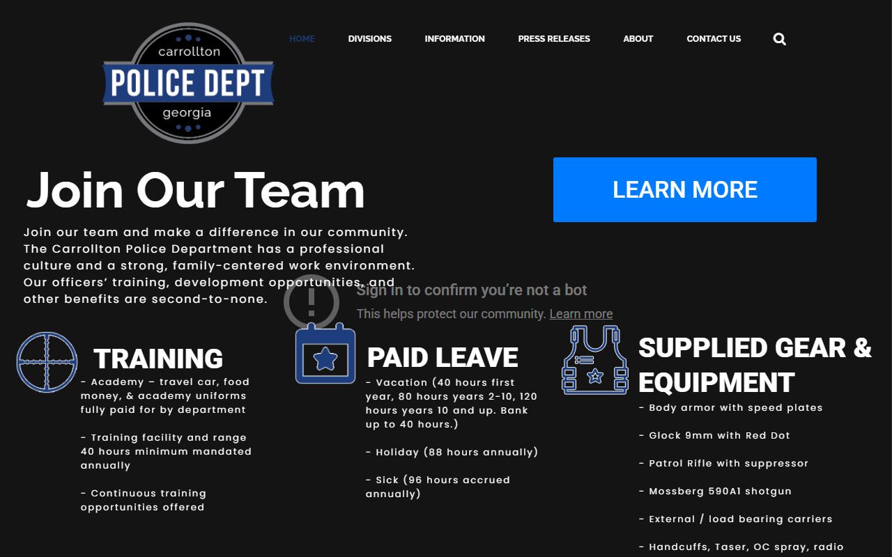 Carroll County released inmates Carrollton Police Department website