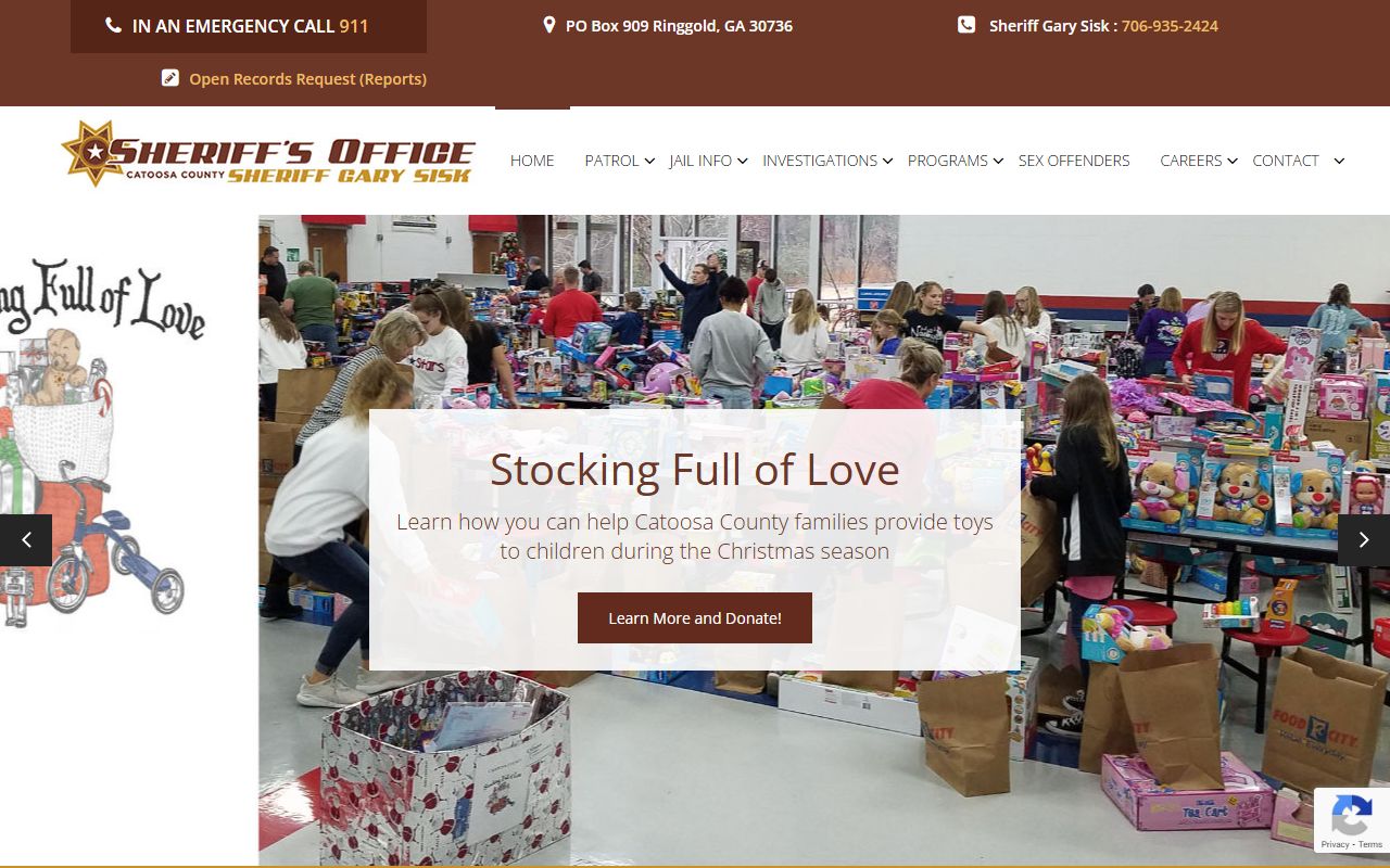 Catoosa County released inmates Sheriff Office homepage