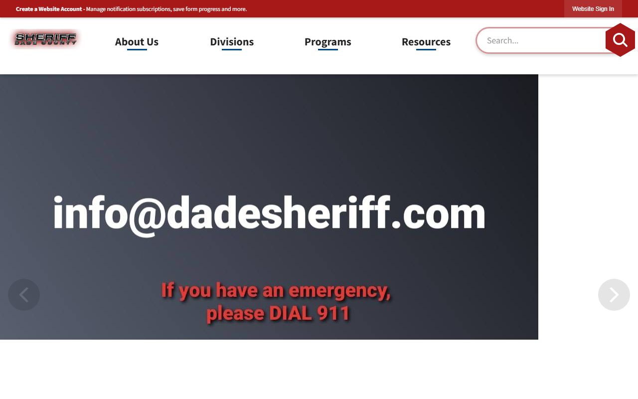 Dade County released inmates Sheriff Office website