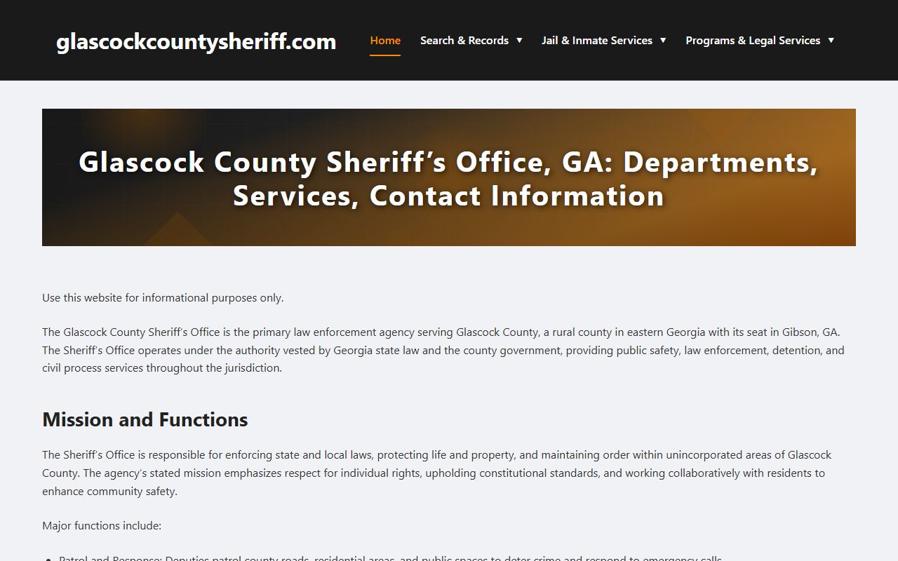Glascock County released inmates Sheriff Office website