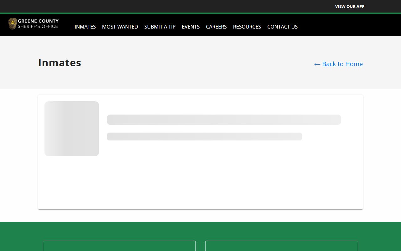 Greene County released inmates inmate search page