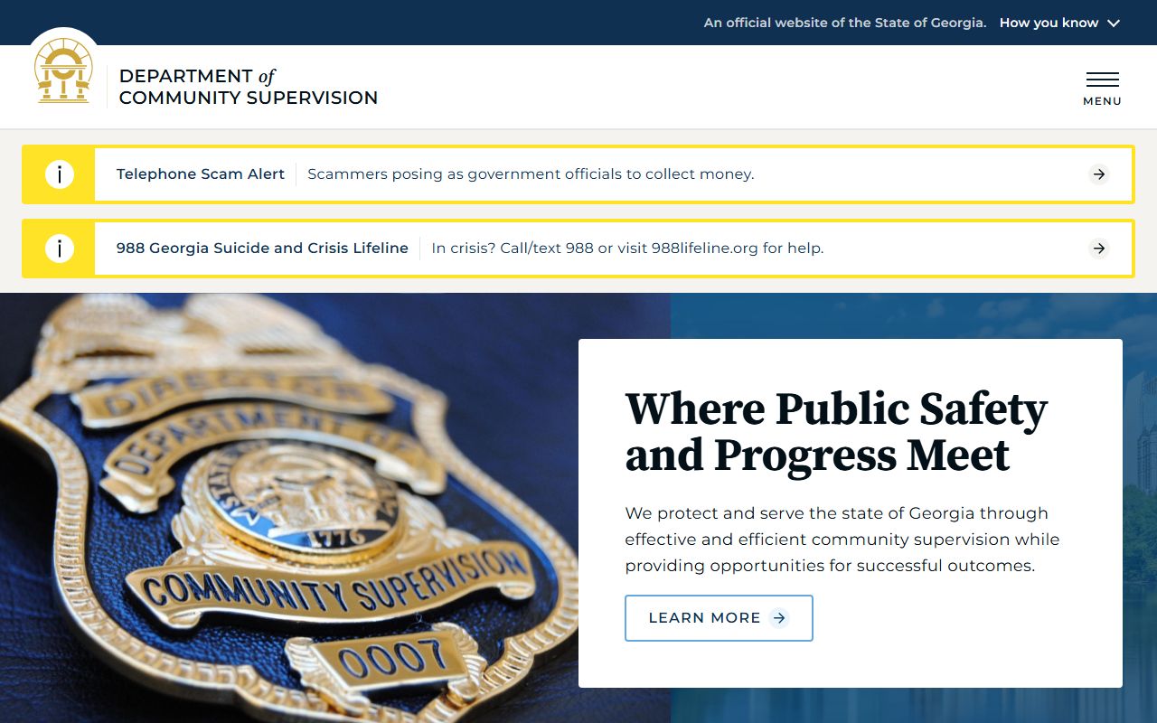 Georgia Department of Community Supervision released inmates probation records